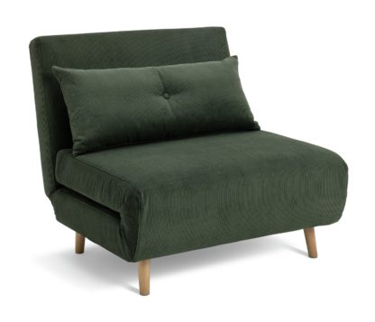 An Image of Habitat Roma Single Fabric Chairbed - Green