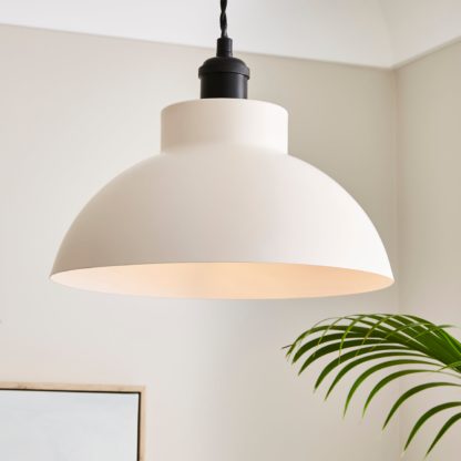 An Image of Barque Metal White Pendant Light White