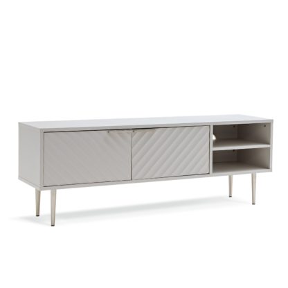 An Image of Habitat Oti 2 Door TV Unit - Champagne