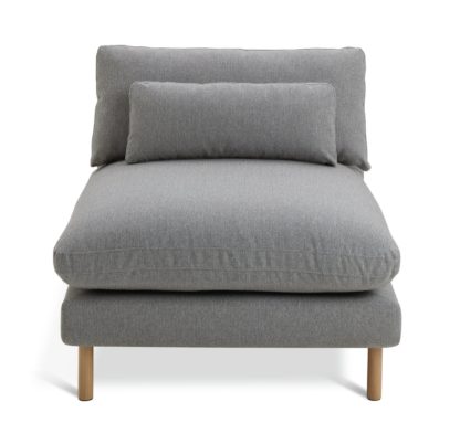 An Image of Habitat Paola Single Seat Modular Sofa - Grey