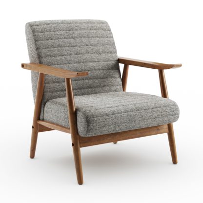 An Image of Quinn Textured Weave Chair Grey Grey