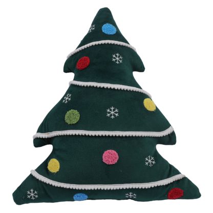 An Image of Christmas Tree Shaped Cushion