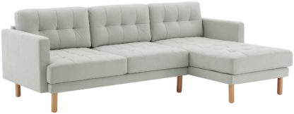 An Image of Habitat Newell Fabric Right Hand Corner Sofa - Light Grey