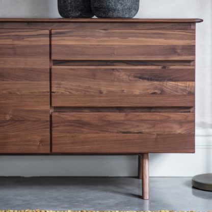 An Image of Mabie Walnut Sideboard Brown