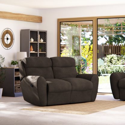 An Image of Wareham 2 Seater Manual Recliner Sofa Honeycomb Chenille Latte