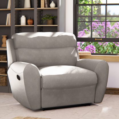 An Image of Wareham Manual Recliner Snuggle Sofa Honeycomb Chenille Coco