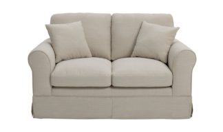 An Image of Argos Home Tessa Fabric 2 Seater Sofa - Natural