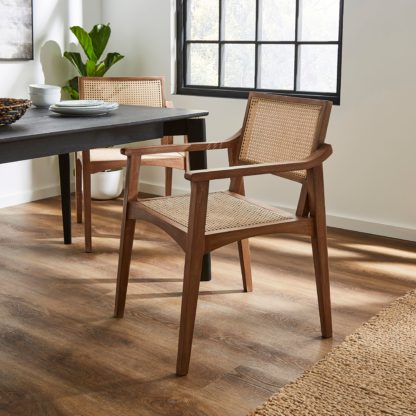 An Image of Giselle Carver Dining Chair Natural