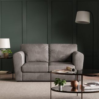 An Image of Blake Curved Arm Jumbo Cord Standard Back 2 Seater Sofa Jumbo Cord Grey