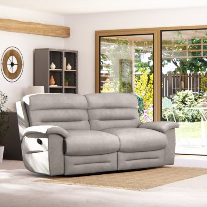 An Image of Lulworth Chenille 3 Seater Recliner Sofa Sand