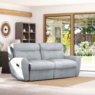 An Image of Wareham Chenille 3 Seater Recliner Sofa Sky