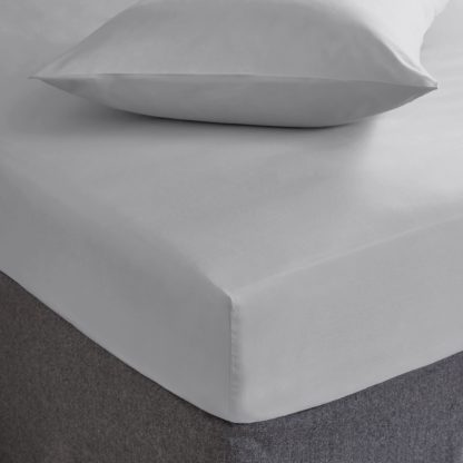 An Image of Cotton Rich 28cm Fitted Sheet White