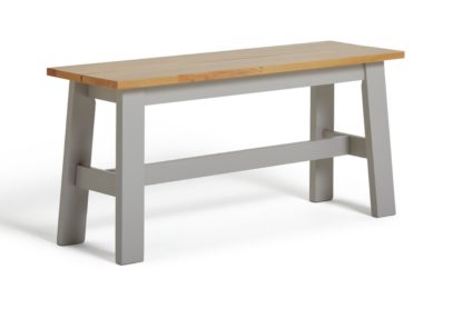 An Image of Stkinbal Chicago Solid Wood Bench - Cream & Oak