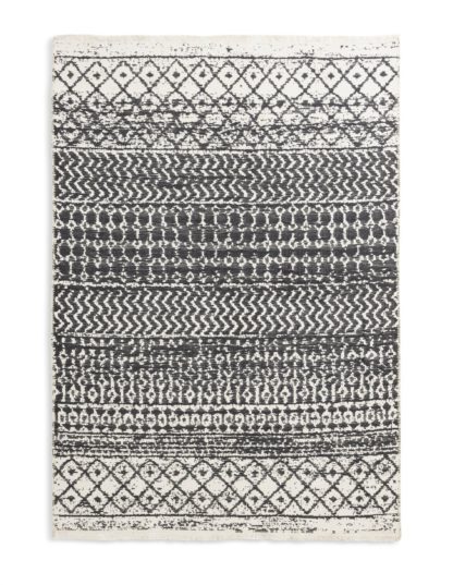 An Image of Habitat Moroccan Design Reversible Rug - 80x150cm - Grey