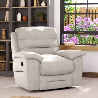 An Image of Lulworth Manual Recliner Armchair Honeycomb Chenille Linen