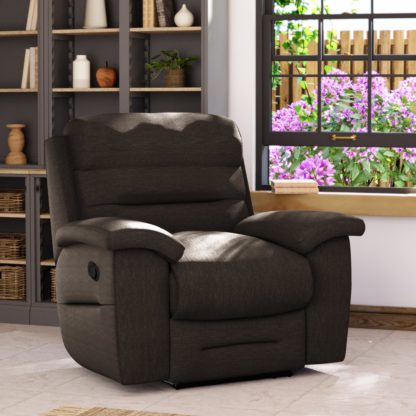 An Image of Lulworth Manual Recliner Armchair Honeycomb Chenille Linen