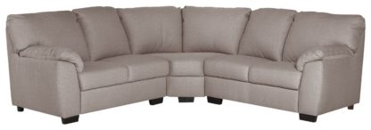 An Image of Argos Home Milano Fabric Corner Sofa - Natural