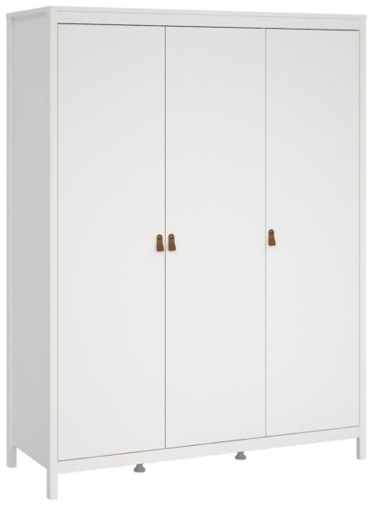 An Image of Tvilum Madrid 3 Door Wardrobe - White