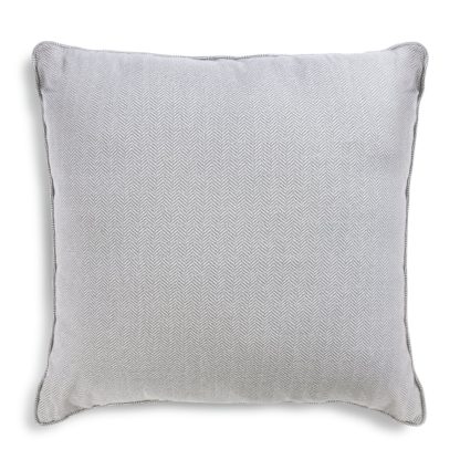 An Image of Habitat Herringbone Cushion Cover - Flint Grey - 43x43cm