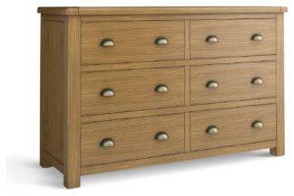 An Image of Habitat Kent 3+3 Drawer Chest - Oak