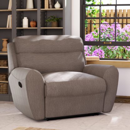 An Image of Wareham Manual Recliner Snuggle Sofa Honeycomb Chenille Coco