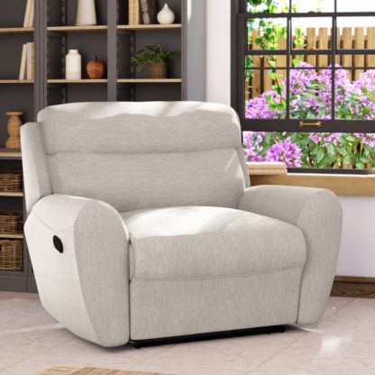 An Image of Wareham Manual Recliner Snuggle Sofa Honeycomb Chenille Coco