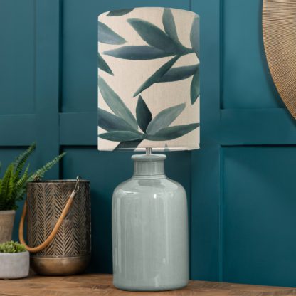 An Image of Elspeth Table Lamp with Silverwood Shade Silverwood River Blue