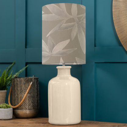 An Image of Elspeth Table Lamp with Silverwood Shade Silverwood River Blue