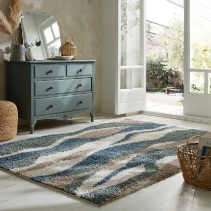 An Image of Stream Berber Rug Blue