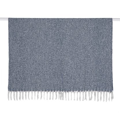 An Image of Faux Mohair Throw - 130x180cm - Light Blue