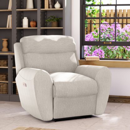 An Image of Wareham Power Recliner Armchair Chenille Sky