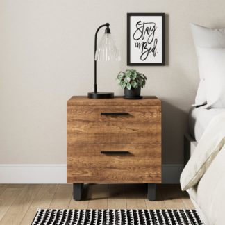 An Image of Freddie 2 Drawer Bedside Table MultiColoured