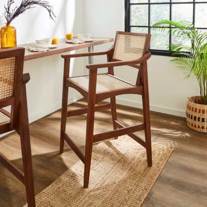 An Image of Giselle Carver Bar Stool Natural