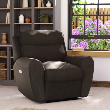 An Image of Wareham Power Recliner Armchair Chenille Sky