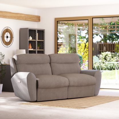 An Image of Wareham 3 Seater Power Recliner Sofa Honeycomb Chenille Coco