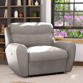 An Image of Wareham Power Recliner Snuggle Sofa Grey Chenille