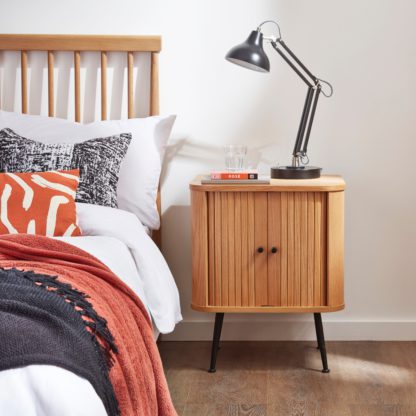 An Image of Hansen 2 Door Bedside Table Walnut