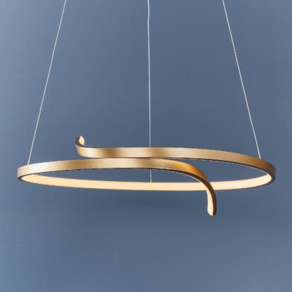 An Image of Vogue Curl 1 Light Pendant Light Nickel