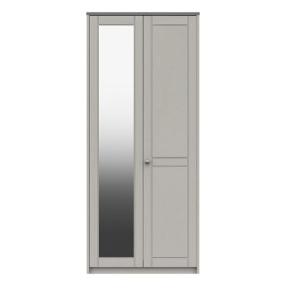 An Image of Darwin Double Wardrobe, Grey Grey