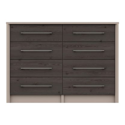 An Image of Dolan Wide 8 Drawer Chest Light Oak