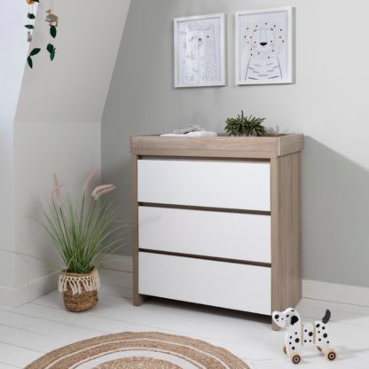 An Image of Tutti Bambini Modena 3 Drawer Changing Unit White