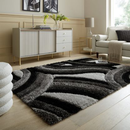 An Image of Indulgence Dune Black Rug Indulgence Dune Black