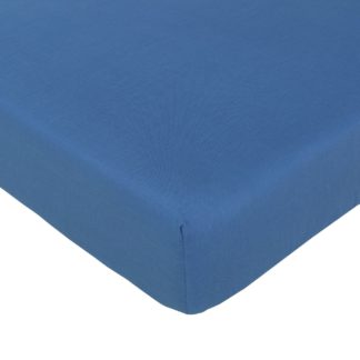 An Image of Habitat Easycare Plain Blue Fitted Sheet-Toddler