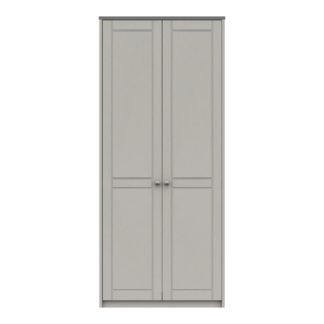 An Image of Darwin Double Wardrobe, Grey Grey