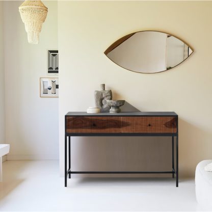 An Image of Indus Valley Thor Console Table Brown