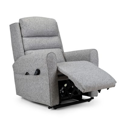 An Image of Balmoral Premier Single Motor Deluxe Rise and Recline Chair Chenille Coal