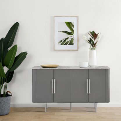 An Image of Indus Valley Metro Sideboard Grey