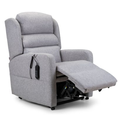 An Image of Camberley Dual Motor Deluxe Rise and Recline Chair Chenille Silver