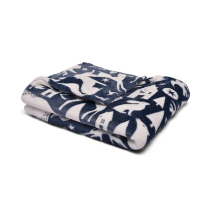 An Image of Fusion Snug Scandi Animals 120cm x 150cm Throw Grey