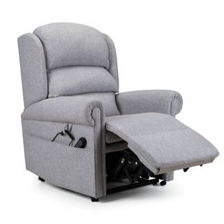 An Image of Dorchester Premier Waterfall Rise and Recline Chair Chenille Silver